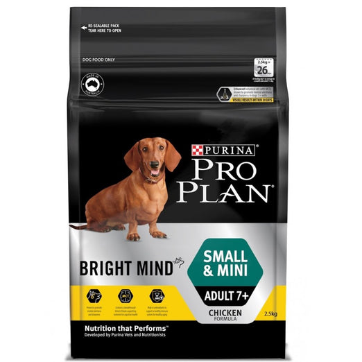 '40% OFF (Exp 5 Mar)': Pro Plan Bright Mind Chicken Mini/Small Adult 7+ Dry Dog Food 2.5kg - Kohepets