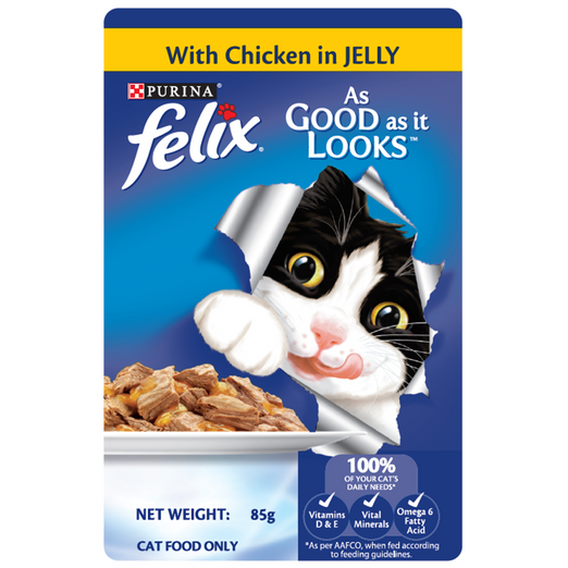Purina Felix Chicken in Jelly Adult Pouch Cat Food