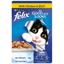 Purina Felix Chicken in Jelly Adult Pouch Cat Food 85g x12