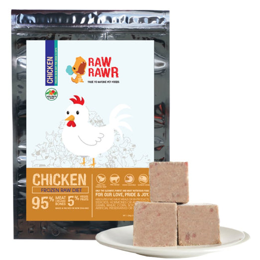 Raw Rawr Chicken Balanced Frozen Raw Diet Cat & Dog Food 1.2kg - Kohepets
