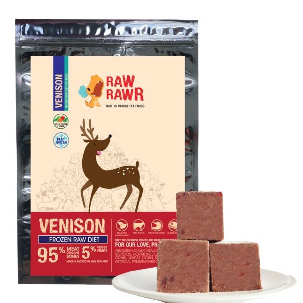 Raw Rawr Venison Balanced Frozen Raw Diet Cat & Dog Food 1.2kg - Kohepets