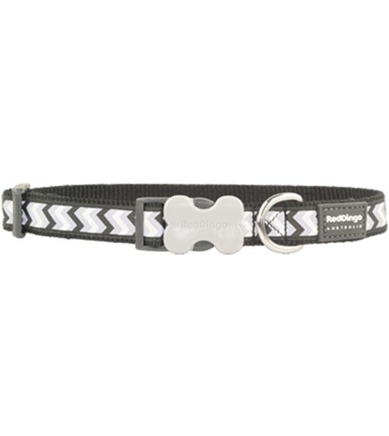Red Dingo Reflective Ziggy Dog Collar (Black) - Kohepets