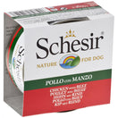 Schesir Chicken Fillet With Beef Jelly Canned Dog Food 150g