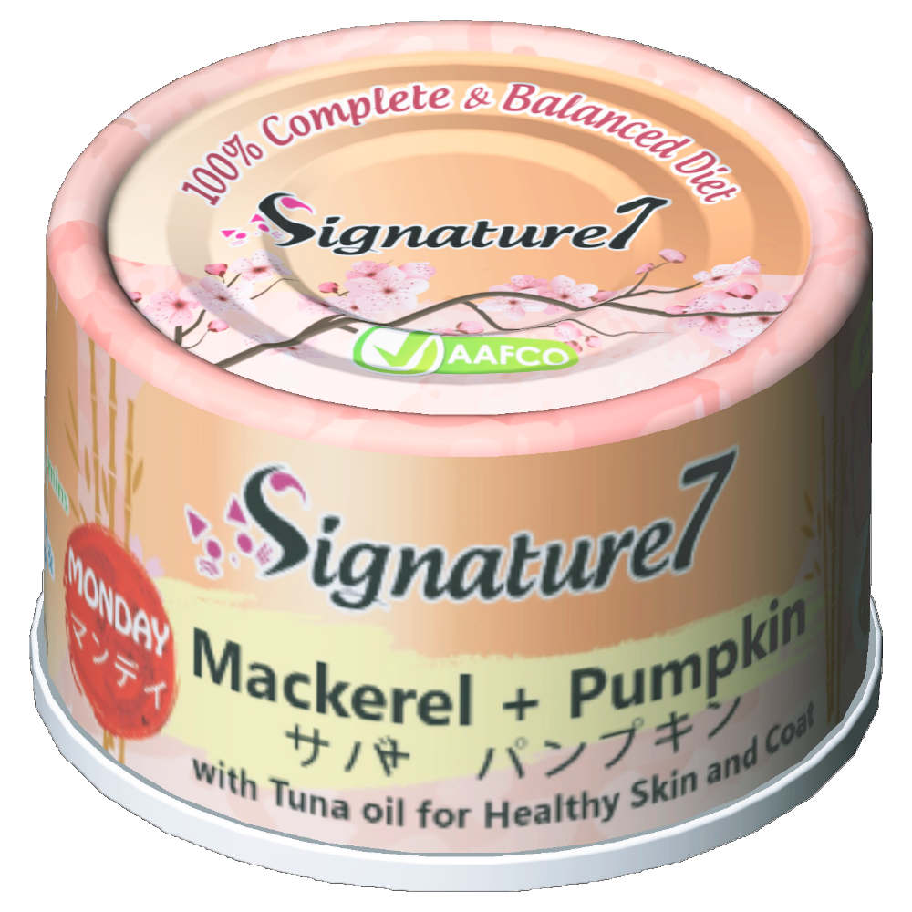 Signature7 Monday Mackerel & Pumpkin Cat Canned Food 70g | Kohepets