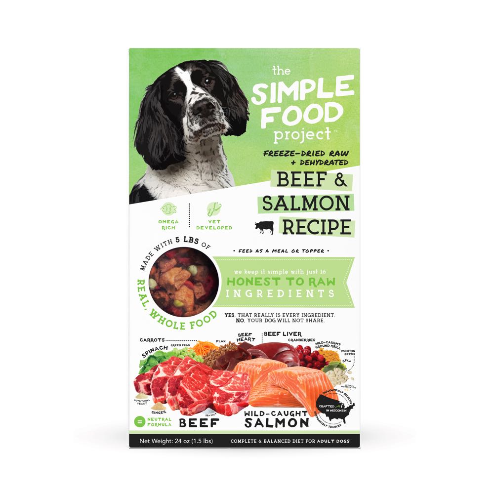 'BUNDLE DEAL': Simple Food Project Beef & Salmon Freeze-Dried Raw Dog Food - Kohepets