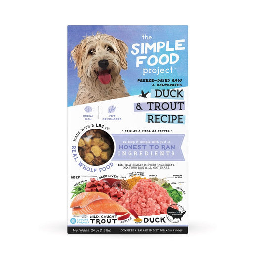 'BUNDLE DEAL': Simple Food Project Duck & Trout Freeze-Dried Raw Dog Food - Kohepets