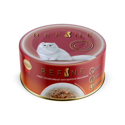 Smartheart Refine Finest Chicken Breast With Seafood Indulgence Canned Cat Food 80g - Kohepets