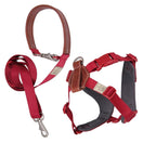 BUNDLE DEAL: Sputnik Comfort Dog Harness + Multifunctional Leash Set (Red)