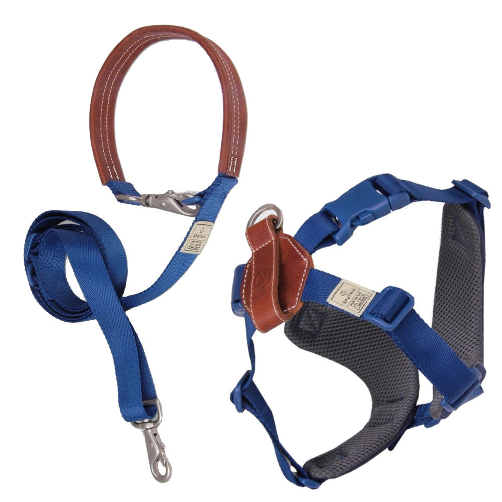Sputnik Comfort Dog Harness + Multifunctional Leash Set (Blue) Kohepets