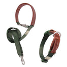 BUNDLE DEAL: Sputnik Nylon Dog Collar + Multifunctional Leash Set (Green)