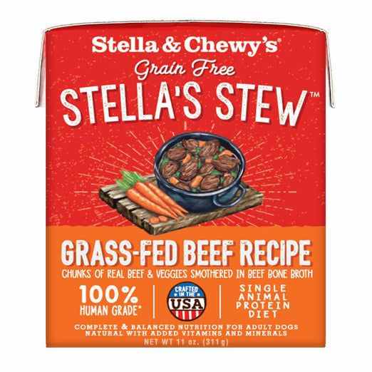 Stella & Chewy’s Stella’s Stew Grass-Fed Beef Grain-Free Adult Wet Dog Food 11oz - Kohepets