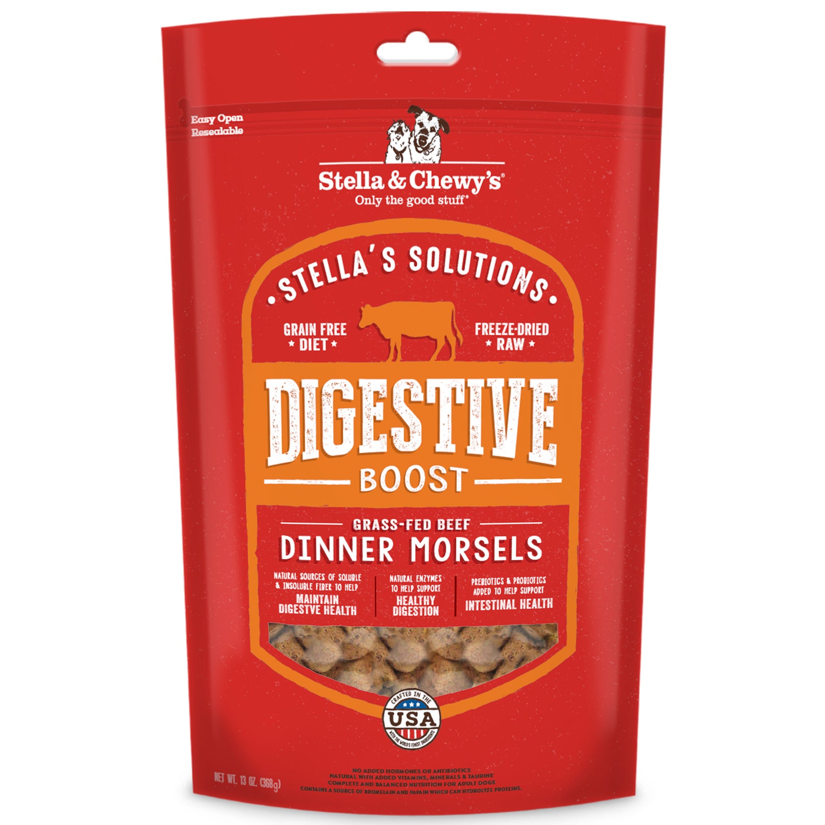 15% OFF (Exp 3 Apr): Stella & Chewy’s Stella’s Solutions Digestive Boost Beef Grain Free Adult Freeze-Dried Raw Dog Food 13oz - Kohepets