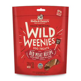 8 FOR $88: Stella & Chewy’s Wild Weenies Red Meat Recipe Grain Free Freeze-Dried Raw Dog Treats 3.25oz - Kohepets