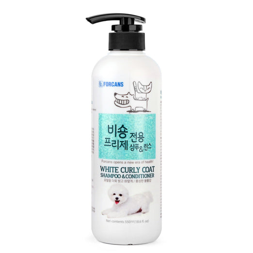 11% OFF: Forbis White Curly Coat Dog Shampoo & Conditioner 550ml - Kohepets