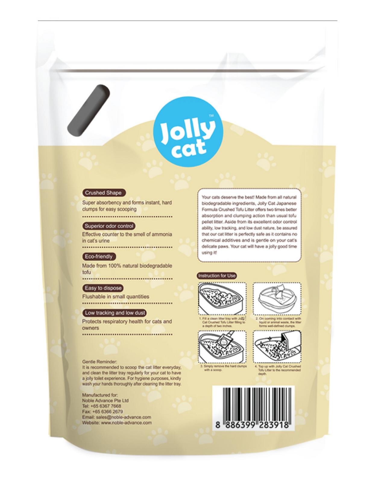 10% OFF: Jollycat Crushed Tofu Original Cat Litter 6L - Kohepets
