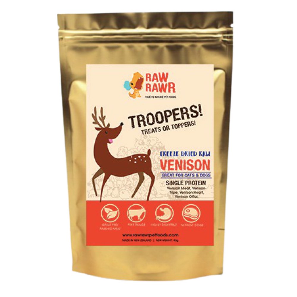 Raw Rawr Venison Freeze Dried Pet Treats & Toppers 40g - Kohepets