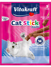 Vitakraft Cat Stick Mini Plaice with Omega 3 Cat Treats (3 sticks)