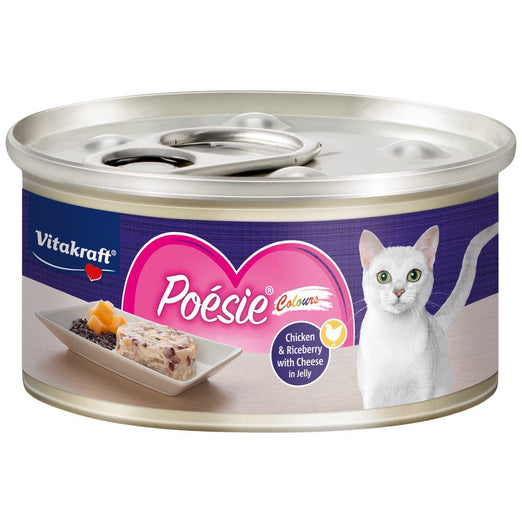 22% OFF: Vitakraft Poesie Colours Chicken & Riceberry with Cheese in Jelly Canned Cat Food 70g - Kohepets
