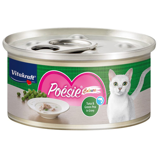 22% OFF: Vitakraft Poesie Colours Tuna & Green Pea in Gravy Grain-Free Canned Cat Food 70g - Kohepets