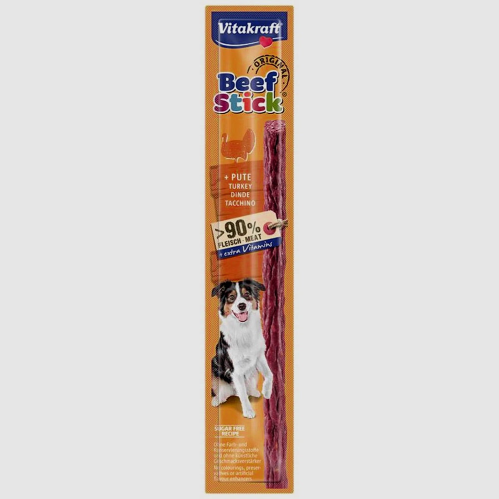 Vitakraft Beef Stick with Turkey Dog Treat 12g - Kohepets