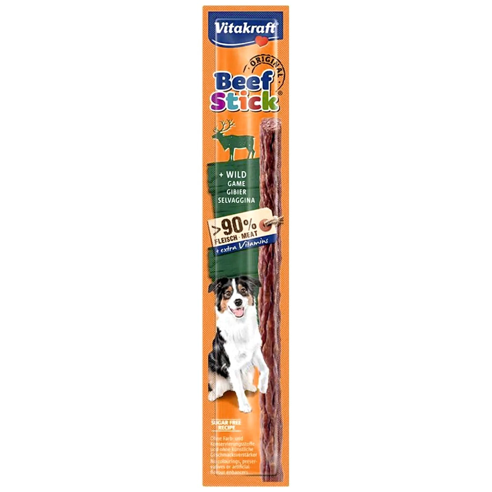 Vitakraft Beef Stick Wild Game (Venison) Dog Treat 12g - Kohepets