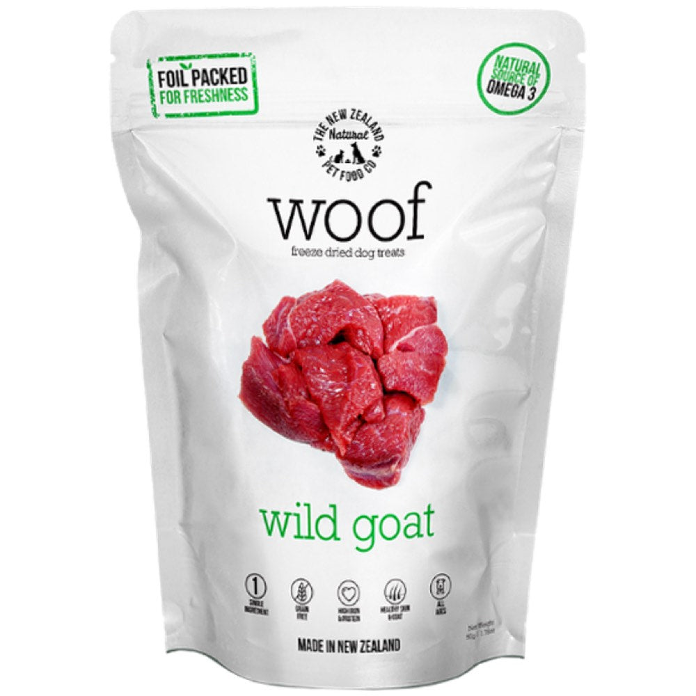 'BUNDLE DEAL': WOOF Wild Goat Freeze Dried Dog Bites Treats - Kohepets
