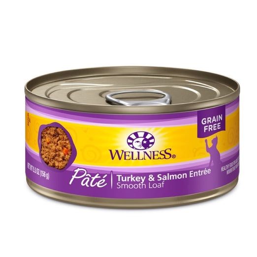 Wellness Turkey & Salmon Pate Canned Cat Food 156g - Kohepets