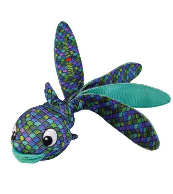 Kong Wubba Finz Blue Dog Toy - Kohepets