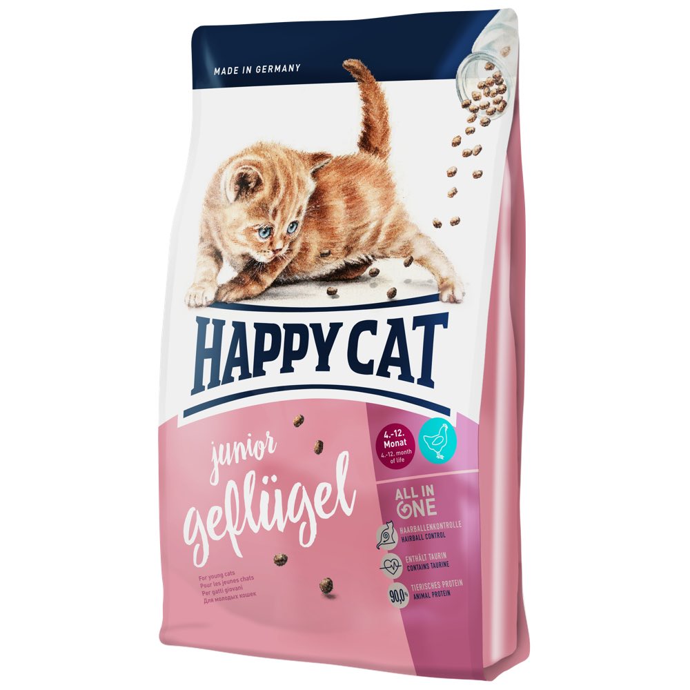 Happy Cat Junior Geflugel Poultry Kitten Dry Cat Food 1.4kg - Kohepets