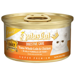 Aatas Cat Finest Daily Defence Digestive Care - Tuna Whole Loin & Chicken in Jelly Canned Cat Food 80g - Kohepets