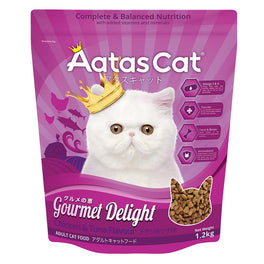 'BUNDLE DEAL/FREE TREATS': Aatas Cat Gourmet Delight Adult Dry Cat Food (Chicken & Tuna Flavour) 1.2kg
