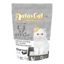 6 FOR $36: Aatas Cat Kofu Klump Tofu Cat Litter (Charcoal) 6L - Kohepets