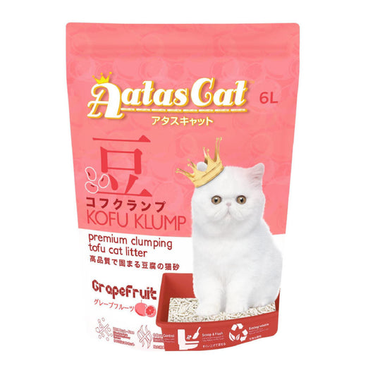 6 FOR $36: Aatas Cat Kofu Klump Tofu Cat Litter (Grapefruit) 6L - Kohepets