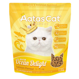 'BUNDLE DEAL/FREE PUREE TREATS': Aatas Cat Ocean Delight Adult Dry Cat Food (Salmon Flavour) 1.2kg