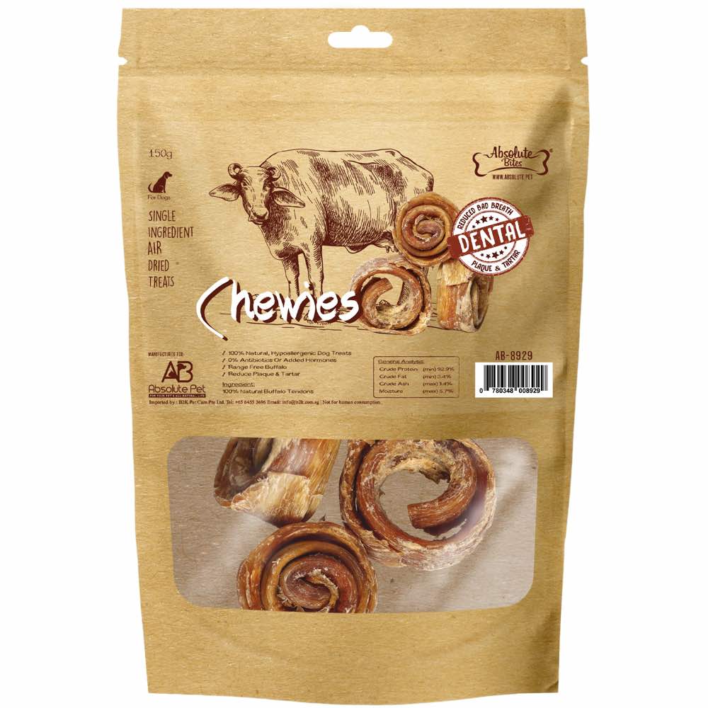 Absolute Bites Chewies Grain-Free Air-Dried Dog Chews 350g