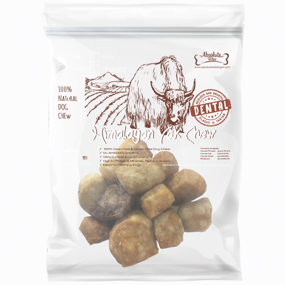 20% OFF: Absolute Bites Himalayan Yak Chew Nuggets Dog Treats 120g - Kohepets