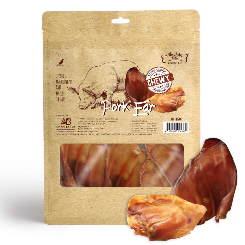 30% OFF: Absolute Bites Pork Ear Dog Chews - Kohepets