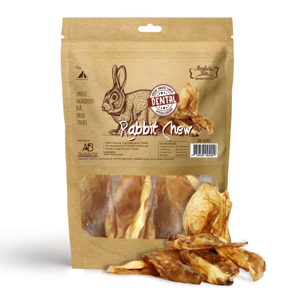30% OFF: Absolute Bites Rabbit Chew Dental Dog Chews - Kohepets