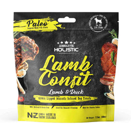 Absolute Holistic Air Dried Lamb Confit Lamb & Duck Dog Treats 100g - Kohepets