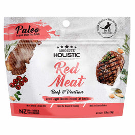 2 FOR $8.80: Absolute Holistic Red Meat Beef & Venison Air Dried Grain-Free Cat Treats 50g - Kohepets
