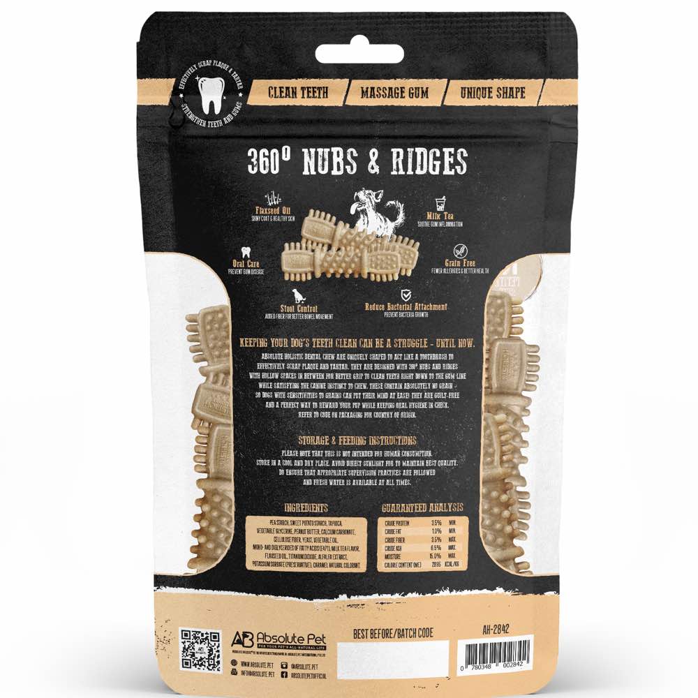 2 FOR $13: Absolute Holistic Dental Chew Milk Tea Value Pack 160g - Kohepets
