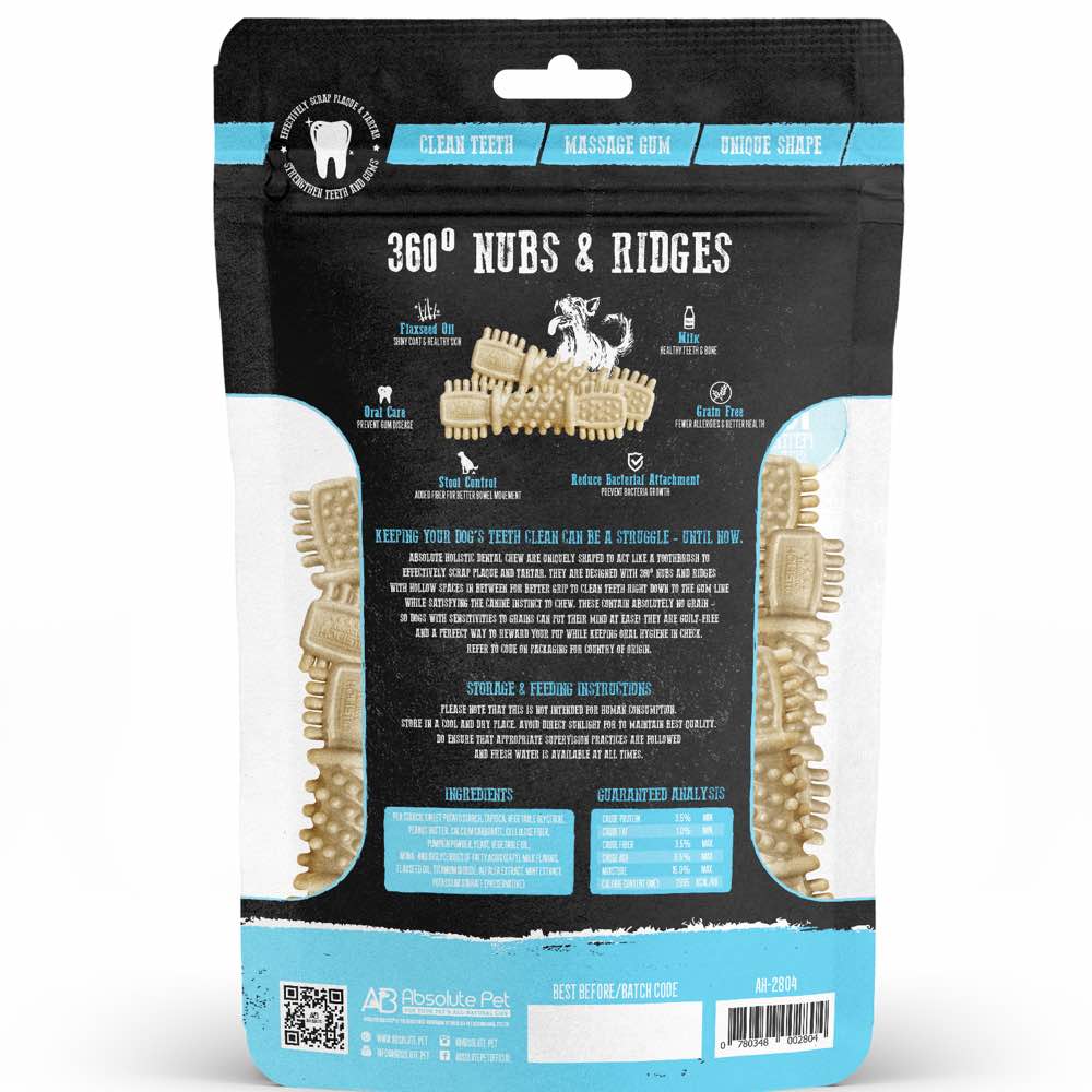 2 FOR $13: Absolute Holistic Dental Chew Milk Value Pack 160g - Kohepets