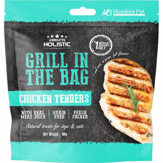 35% OFF: Absolute Holistic Grill In The Bag Chicken Tenders Grain-Free Treats For Cats & Dogs