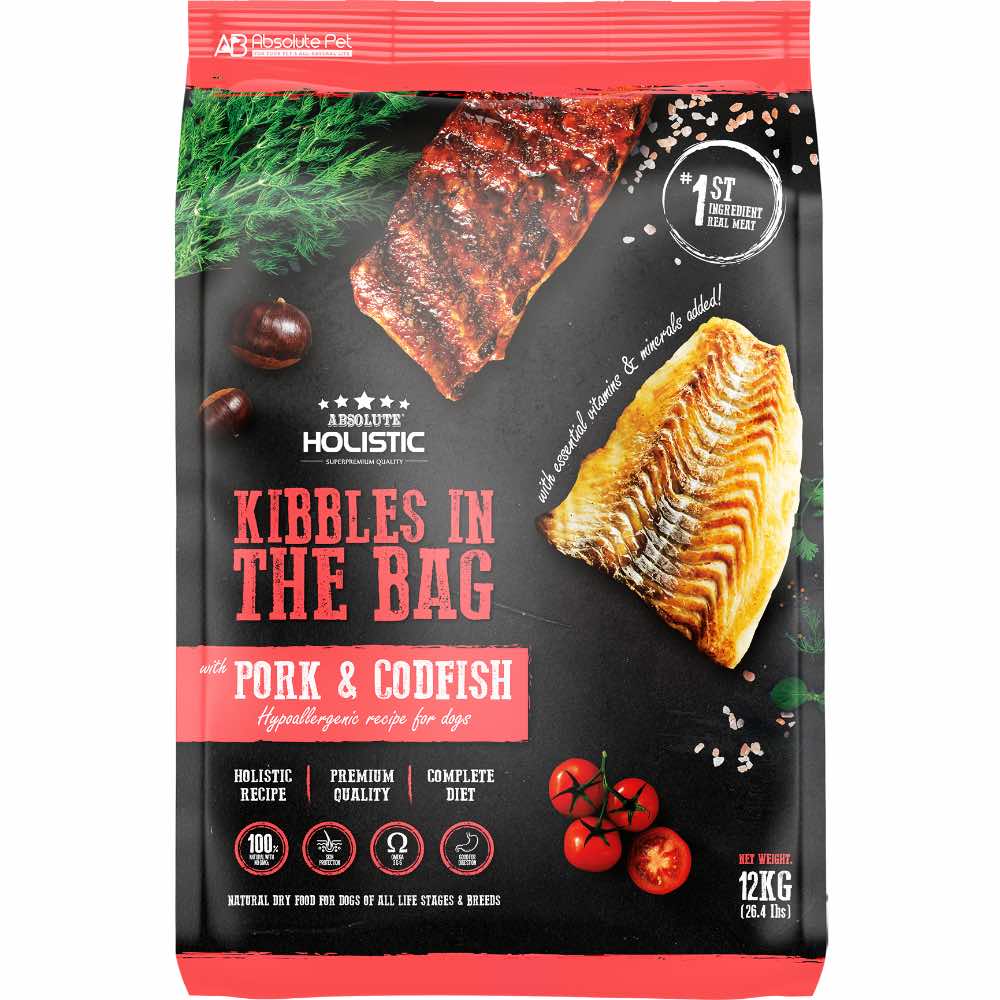 FREE SAMPLE (1 per order): Absolute Holistic Kibbles In The Bag Dry Dog Food (Random Flavour)