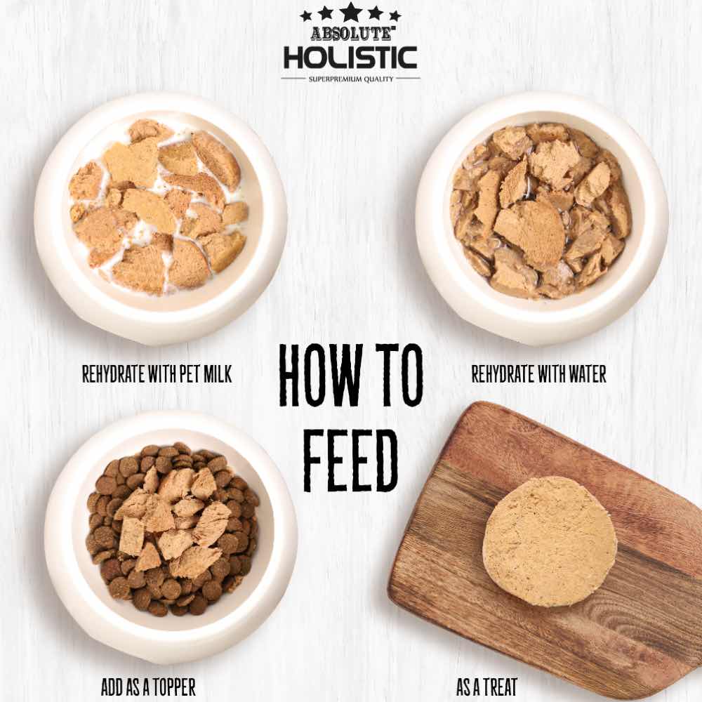 Absolute Holistic Patties Beef Grain-Free Freeze-Dried Cat Food 12.7oz