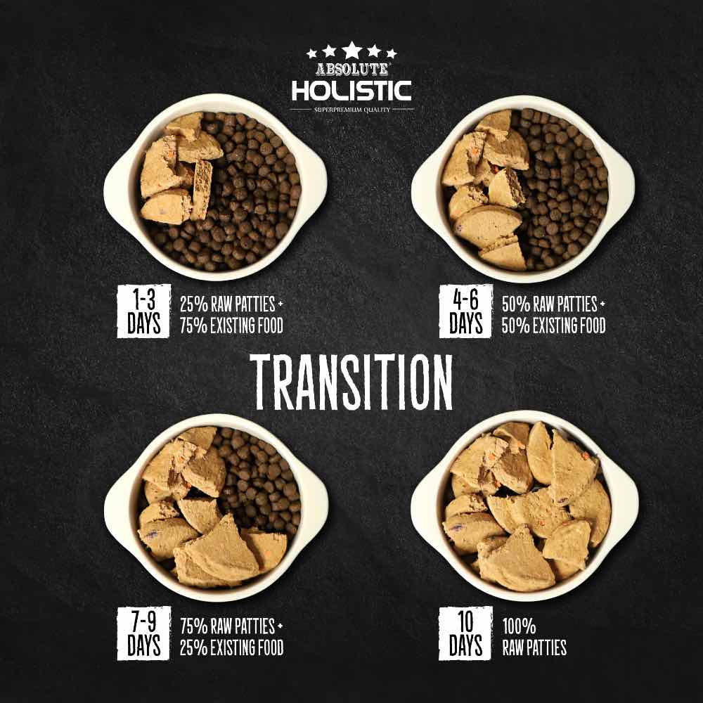 'BUNDLE DEAL': Absolute Holistic Patties Turkey Grain-Free Freeze-Dried Dog Food 12.7oz