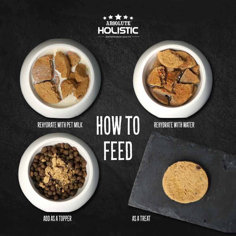 Absolute Holistic Patties Salmon & Tuna Grain-Free Freeze-Dried Dog Food 12.7oz