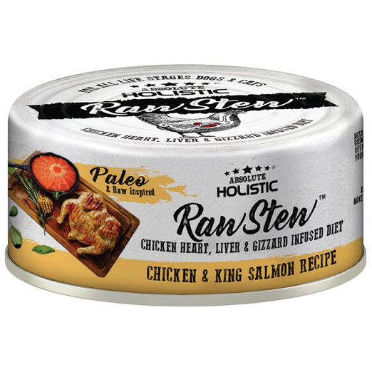 Absolute Holistic Raw Stew Chicken & King Salmon Grain-Free Canned Cat & Dog Food 80g - Kohepets