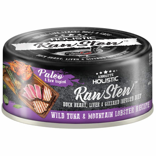 Absolute Holistic Raw Stew Wild Tuna & Mountain Lobster Grain-Free Canned Cat & Dog Food 80g - Kohepets