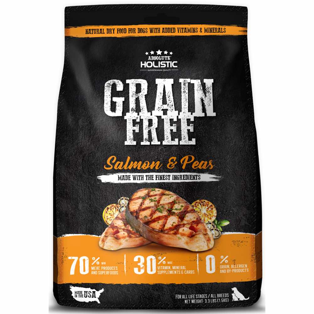 ‘FREE X’MAS GIFT’: Absolute Holistic Salmon & Peas Grain-Free Dry Dog Food - Kohepets